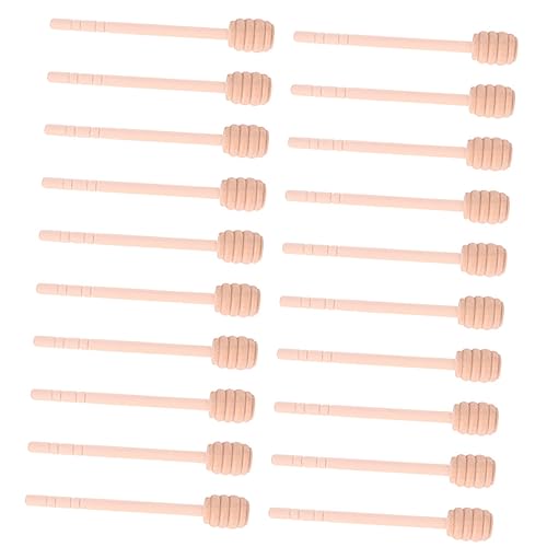 Unomor 25pcs Wooden Honey Stirrer Honeycomb Spoon Honey Jar Sticks Kitchen Stirring Rods Convenient Honey Dipper Honey Server Spoon Honey Scoops Mixing Spoons Coffee Stir Sticks re-usable
