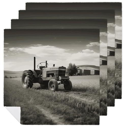Servilletas de Tela Estilo Tractor Floral 4 unidades miniatura 1