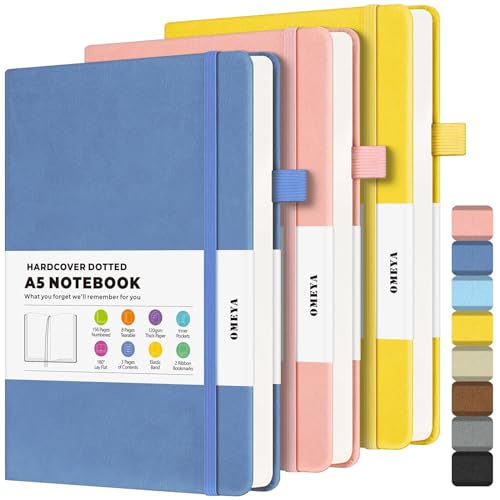 Bullet Dotted Journal Notebook 3 Pack, A5