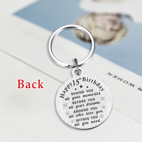 ABNTY 15th Birthday Gifts for Girls Boys, 15 Year Old Birthday Keychain, Born in 2010 Gifts, 2010 Birthday Decorations3