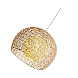 Kisangel Rattan lampenschirm Handgewebt Deckenleuchte Abdeckung Für Restaurant Bar Natürliches Material Südostasiatischer Stil Elegante Pendelleuchte Dekoration