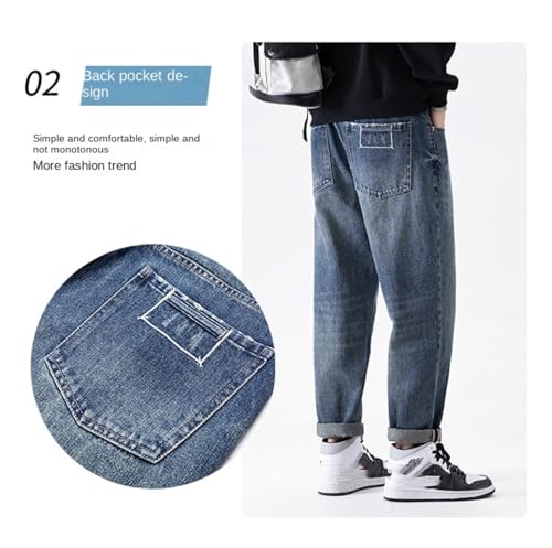 Jeans Pants Trousers Denim Spring and Autumn Men's Non Elastic Japanese Loose Harun4