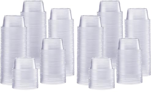Image of GUSTO [2 oz. - 250 Count Clear Disposable Plastic Portion Cups (No Lids), For Souffle, Sauce, Jello Shots, Salad Dressing, and For Portion Control- Formerly Comfy Package (Pack of 2)