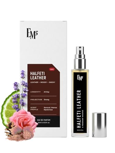 Image of EM5 Halfeti leather Unisex Eau de Parfum Perfume Spray for Men & Women | Warm Spicy Smoky Leather | Luxury Gift for Him /Her | 15 ml