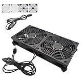 SVKWS High Airflow Router Cooling Fan SV12025S05 DC 5V USB Power & 240mm Adjustable Fan Multi-Speed ​​Controller, Suitable for Laptop receivers, DVRs, Xboxes, routers, Wi-Fi, Xboxes, TV Boxes, etc.