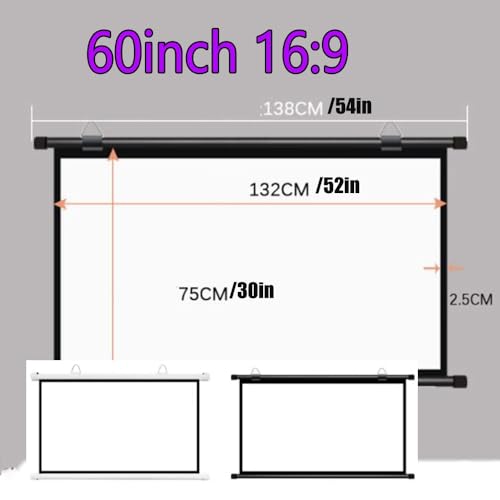Pantalla proyector manual 60in 16:9 LARAKVEAKV miniatura 2