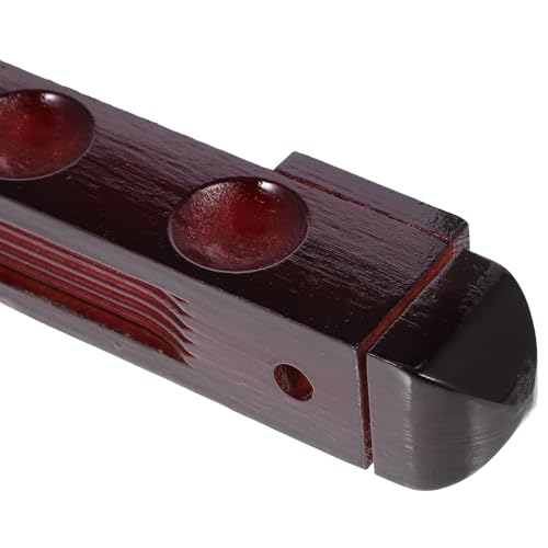 Porte-bâtons de billard bois rouge vin et support polyvalent pour accessoires de jeu