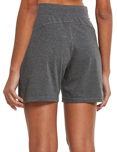 Image of BALEAF Women's Cotton Yoga Shorts Sweat Athletic Lounge Beach Shorts Jersey Pull On with Drawstring Pockets Summer