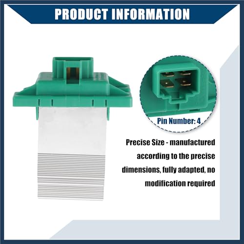 Image of No.972351U000 HVAC Blower Motor Resistor W /AUTO for Kia Soul 2010-2017 for Hyundai Sonata 2011-2017 / Inner /Durable Metal / 1 Pcs /Silver Tone Stylish Design