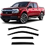 Smoke Tinted Tape-On Side Window Vent Visor Deflectors Rain Guards Compatible with Ford Maverick 2022 2023 XL XLT Lariat