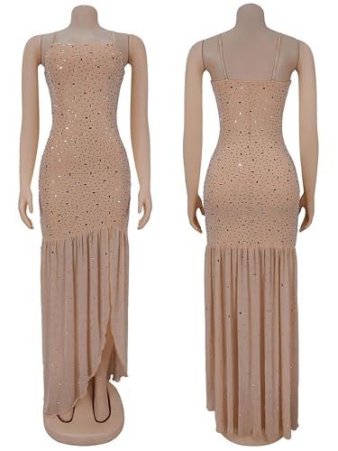 Image of Glitter Sequin Prom Dress for Bachelorette,Birthday,Holiday | Elegant Fully Lined Sparkly Rhinestone Long Dresses for Women Birthday /Formal Galas /Wedding Guest /NYE /Homecoming