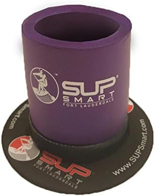 Purple Insulated Beveridge Cooler Includes a Patented Suction Mount: Holds Drink on Flat Surfaces. Designed for Stand Up Paddle Boards and can be Best Used with 12oz Cans or Water Bottles