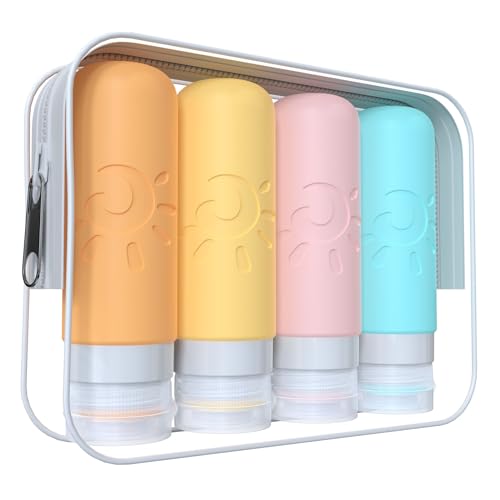 Image of Zafit Travel Bottles - TSA Approved 3oz Leak Proof Containers for Toiletries (Multicolored)