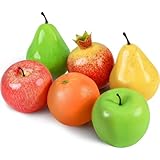 Matériau fiable : ces faux fruits sont fabriqués en mousse de haute qualité, ce qui signifie que nos faux fruits ne pourrissent pas et peuvent durer pendant une longue période, et ils sont imperméables, vous pouvez les laver s'ils sont poussiéreux. Pour plus, ils sont inodores et sans danger pour votre corps.
