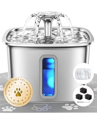 Veken 108oz Stainless Steel Cat Fountain