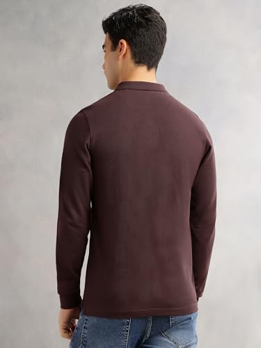 Image of Thomas Scott Men's | Solid | Full Sleeve | Regular Fit | Cotton Blend | Polo Collar | Casual Tshirt