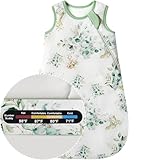 Slumber Buddy Toddler Sleep Sack 18-24 Months, 2T-3T Baby 70% Rayon Made from Bamboo 30% Cotton 1.0 TOG Large XL Toddler Wearable Blanket Sleepers, Quilted Wearable Blanket Baby Boy Girl Sleeping Bag