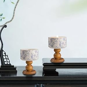 Ceramics Scented Candles, Ceramic Wooden Candles, Home Decor Candles,Chinoiserie Ceramics Candles,5 Oz|Camellia Flavor,30 Hours, House Warming Gift New Home (Blue) (Bule White) Ceramics Scented Candles Ceramic Wooden Candles Home Decor CandlesChinoiserie Ceramics Candles5 OzCamellia Flavor30 Hours House Warming Gift New Home Blue Bule White