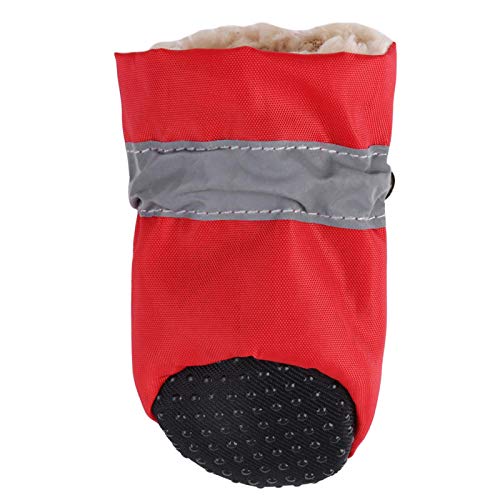 Zerodis ZERODISN5OSBG0M49498-05 4Pcs/Set No Slip Pet Dog Shoes Boots With Soft Cotton Water-Proof Dog Socks Soft Cotton Padded Pets Protector thumb #3