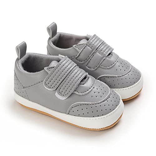 Image of E-FAK Baby Shoes Boys Girls Infant Sneakers Non-Slip Rubber Sole Toddler Crib First Walker Shoes