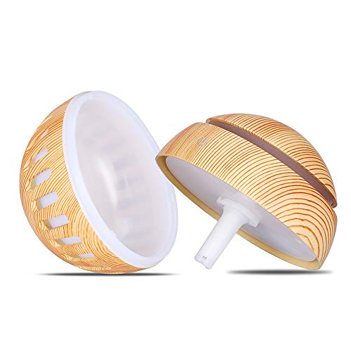 Andoer Umidificador de ar USB difusor de óleo de aroma Cool Mist Maker madeira que muda de cor LEDs