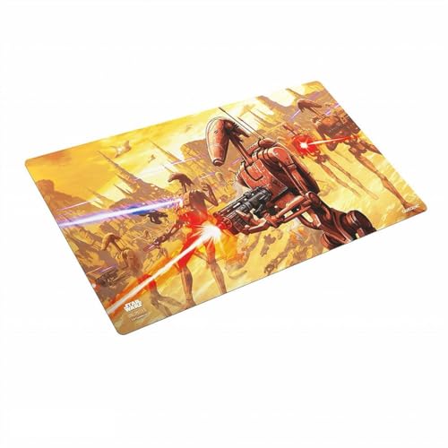 Star Wars Unlimited Battle Droids Prime Game Mat - Officially Licensed, Full-Color Printed, Playmat, Slip-Resistant 24" By 14" Rubber Mat, Compatible 