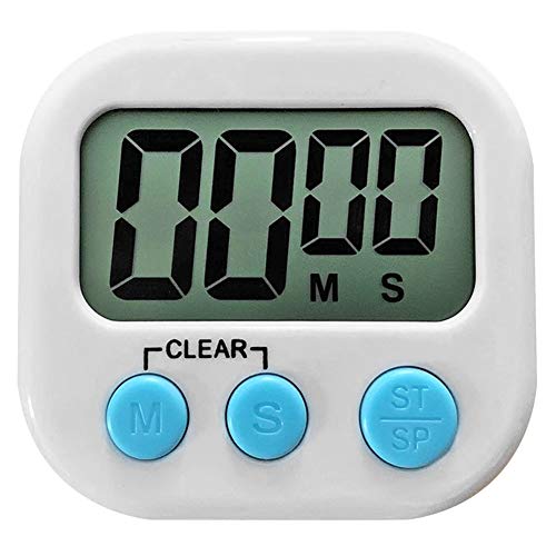 Image of Digital Kitchen Timer With Big Large Digits, Loud Alarm, Magnetic Back Stand, LCD Display, Retractable Stand - Timing Alarm Clock for Cooking (1)