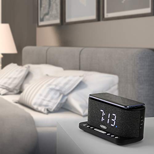 Jensen Qicr-50 (R Qicr-50 Dual Alarm Clock Radio With Wireless Qi(R) Charging 9.70" X 4.40" X 4.10", 9.70In. X 4.40In. X 4.10In., Multicolor, 9.7In. X 4.4In. X 4.1In. #TOP4