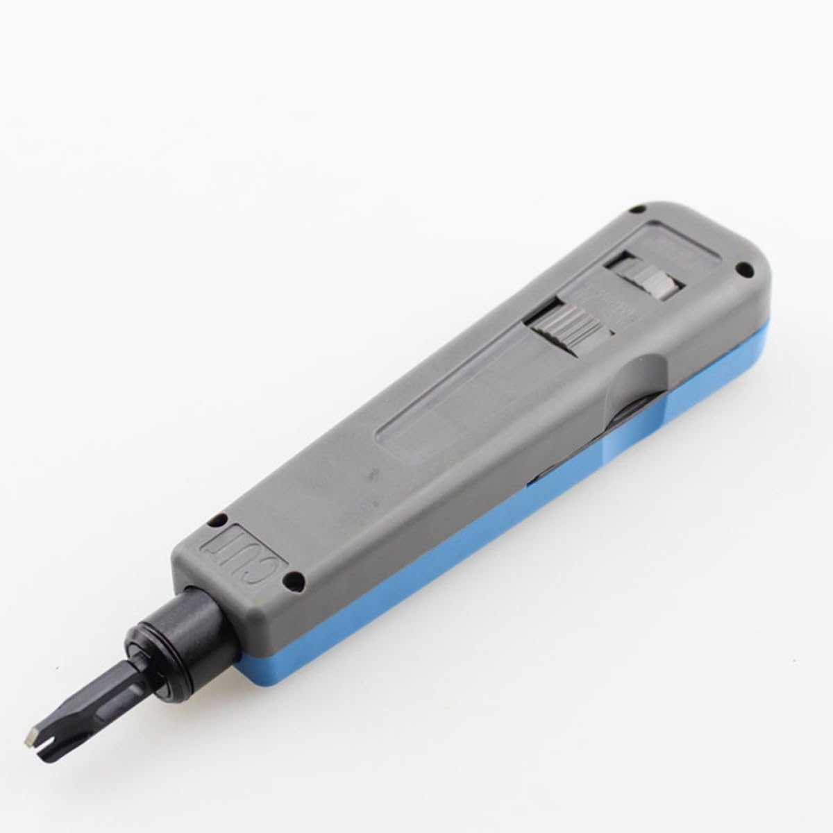 Network Wire Termination Tool Kit with Adjustable Impact Force | Anti Skid Grip, Blade Storage Compartment, Plastic and Steel Build, Manual Cable Termination for Network Work