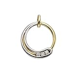 Bezauberndes Funkeln Orolino Damen Anhänger 585/- Gelbgold Brillanten 585/- Gold 2,19cm Glänzend Brillant mehrfarbig 0,10ct 067340105-1