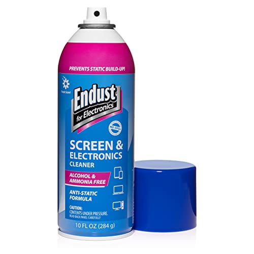 Endust For Electronics; Anti-Static Screen & Electronics Multi-Surface Cleaning Spray; Foaming, Streak & Residue Free; Ammonia & Alcohol Free, Oil & Wax Free; 10 Oz. Aerosol (096010) #TOP2