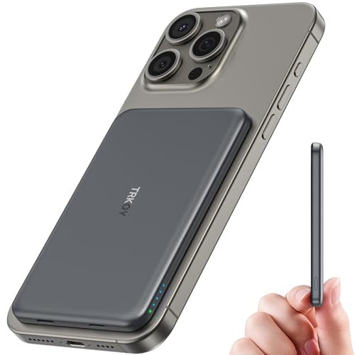 for Magsafe Portable Charger,5000mAh Slim Wireless Magnetic Power Bank with USB C Charging,Travel...