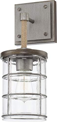 Capital Lighting 629411UG-439 Colby Clear Glass Wall Sconce, 1-Light 100 Watt, 16" H x 6" W, Urban Grey