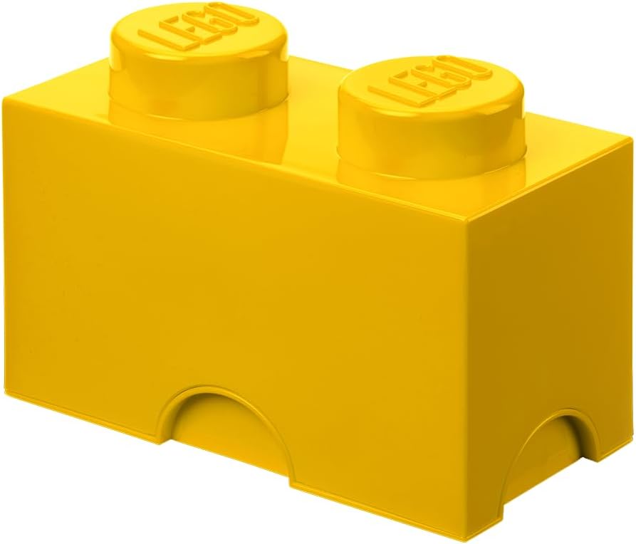 LEGO Yellow Storage Box Brick 2 Bright