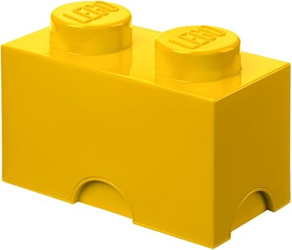 LEGO Storage Brick 2 2.6 L Storage Box with Lid Yellow