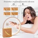 blonbar 10W lampka nocna z funkcją ładowania USB, budzik Wake Up Light, sterowanie dotykowe, ściemnialna lampka stołowa, pomoc w zasypianiu dla niemowląt i dorosłych, 3 poziomy jasności, lampka nocna
