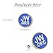 20/Pack Jehovah's Witnesses - Round Blue Jw.org Lapel Pin Bulk - Brooch Badge Pin for Men Women Clothes Bags Hats