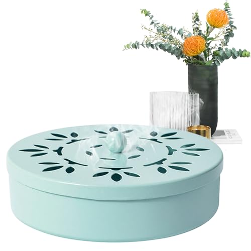 Titular De Incincres - - Spiraletui | Soporte De Mesa Portátil Azul con Captura De Cenizas para La Terraza Balcón De Campamento Jardín De Trabajo En El Lugar Y Exterior
