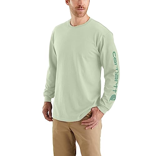 Image of Carhartt Men's Dearborn Loose Long-Sleeve Logo T-Shirt Closeout