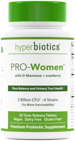 Hyperbiotics Pro Probiotics for Women | Time Release Tablets | Premium Nutritional Supplement | Vegan, Dairy & Gluten Free | Healthy Digestion & Immune System Support | 30 Count