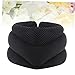 FRCOLOR Three Layers Adjustable Cervical Apparatus with Breathable Guard and Inflatable for Pain Relief and Posture Improvement Portable Black Brace Support