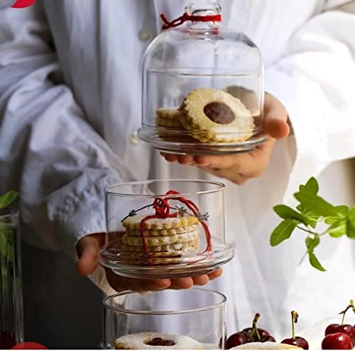 Ums 3-Tier Glass Stackable Jar - Clear Apothecary Jars With Lid - Storage Container For Food, Candy, Biscuit, Cookie, Kitchen And Bathroom Organizer, Glass Pantry Jars #TOP3