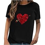2023 Camiseta de Manga Corta Mujer, Baratas Patchwork Vintage Camisa Suelta Cuello Redondo Suéter Ligera Cómoda T Shirts Jersey Chica Original tee Blusa de Mujer Verano Tumblr Sudadera Tops Fiesta