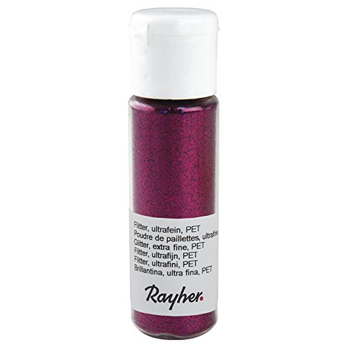 Rayher Glitter, Extra fine, PET, 20 ml Bottle, hot Pink, 39420267