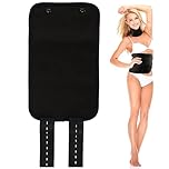 Castor Oil Pack Wrap,Organic Castor Oil Compression Cotton Wrap for Liver Detox, Stomach, Belly & Entire Body,Reusable Machine Washable Anti Oil Leak,Hot/Cold Compress Pads (Oil Not Included) (Black)