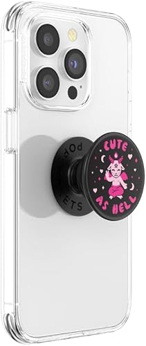 Miniatura 2 de POPSOCKETS Agarre para teléfono con soporte expandible, PopSockets para teléfono, lindo como el infierno