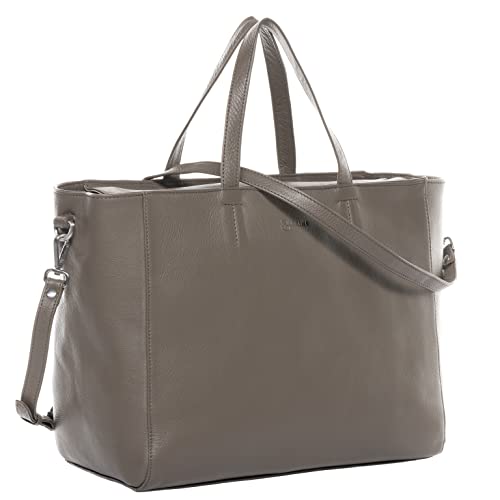 Sac cabas fourre-tout femme marron BACCINI en cuir pour les journées actives