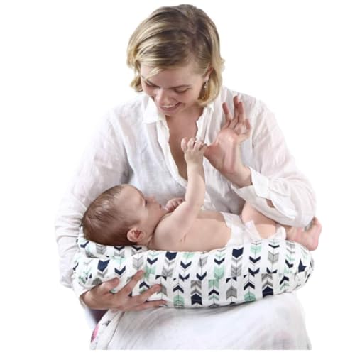 Baby Pillow, Newborn Nursing Pillow, Breastfeeding Pillow, Breastfeeding Positioner, Machine Washable U-Shaped Breastfeeding Pillow, Baby Support Pillow (Pink Swan) (Gray Point)