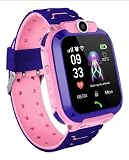 Howear Relógio Smartwatch Infantil Rastreador Chip Camera Gps Sos (Rosa)