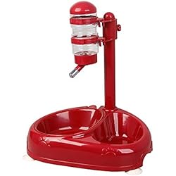 Botella Dispensador Para Perros QIA Bebedero de Agua para Mascotas, Botella de Agua para Perros, Dispensador de Agua para Gatos, Girar hacia Arriba y hacia Abajo,A